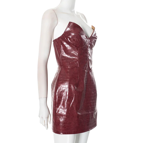 New Summer Sexy Waist Curvy Strapless Short Dress CODE: KAR3856