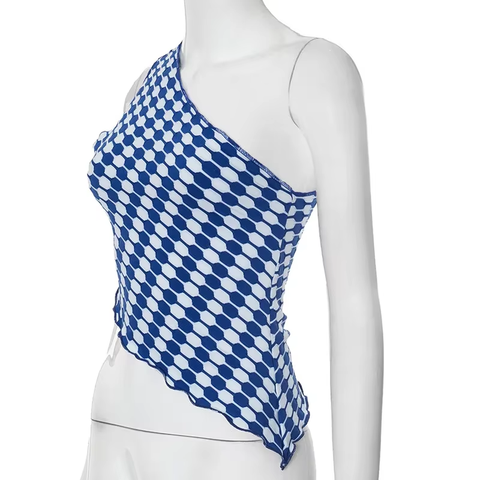 New Fashionable Design Small Cuffed Sleeveless Crossbody Top CODE: KAR3857