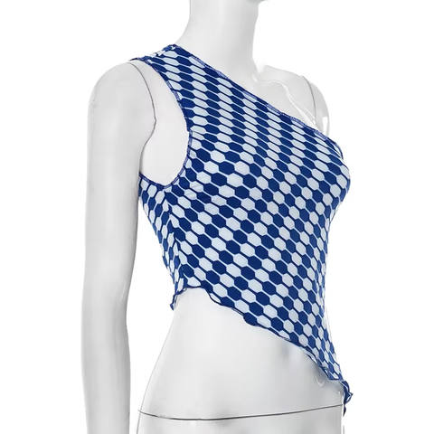 New Fashionable Design Small Cuffed Sleeveless Crossbody Top CODE: KAR3857