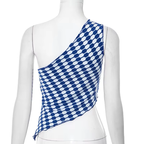 New Fashionable Design Small Cuffed Sleeveless Crossbody Top CODE: KAR3857