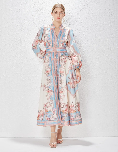 New Style Fashionable Casual Mini Length Single Button Long Dress CODE: KAR3859