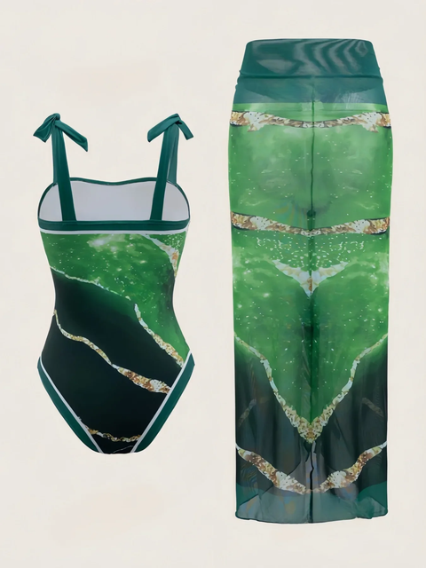 New Casual Elegant Comfortable Swimsuit Two-Piece Set CODE: KAR3860