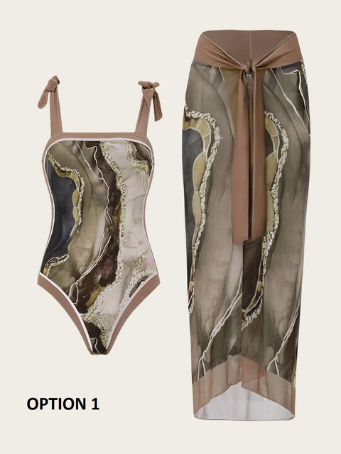 New Casual Elegant Comfortable Swimsuit Two-Piece Set CODE: KAR3860