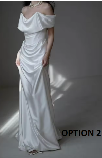 New One Shoulder Simple Satin Off The Party Dress CODE: KAR3864