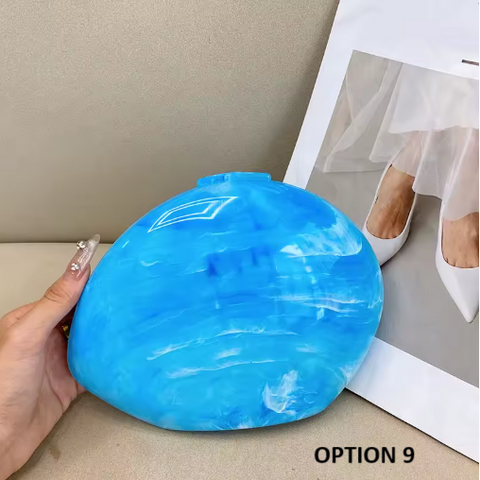 New Designer Shiny Marble Party Handbag CODE: KAR3869