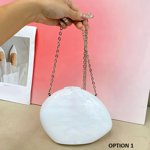 New Designer Shiny Marble Party Handbag CODE: KAR3869