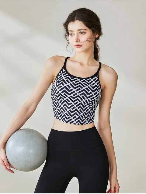 New Yoga with Built-in Bra & Stylish Back Design Tank Top CODE: KAR3873