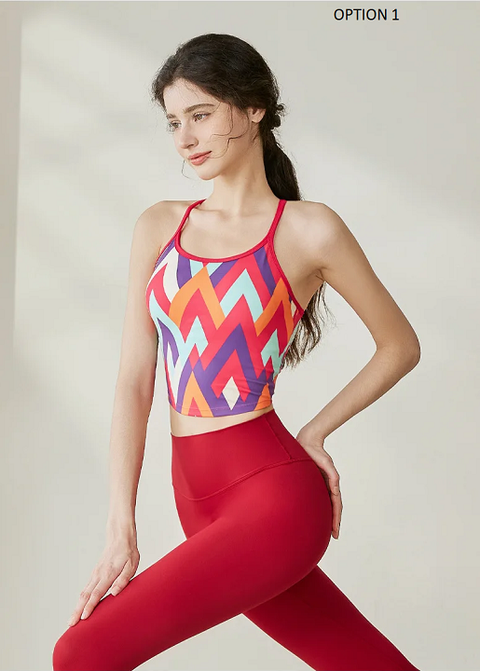 New Yoga with Built-in Bra & Stylish Back Design Tank Top CODE: KAR3873