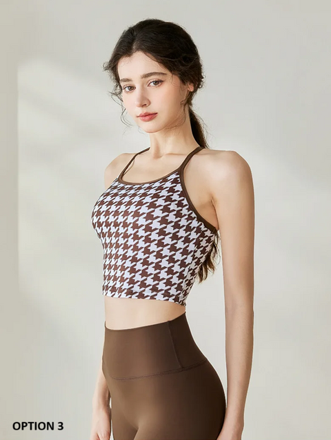 New Yoga with Built-in Bra & Stylish Back Design Tank Top CODE: KAR3873