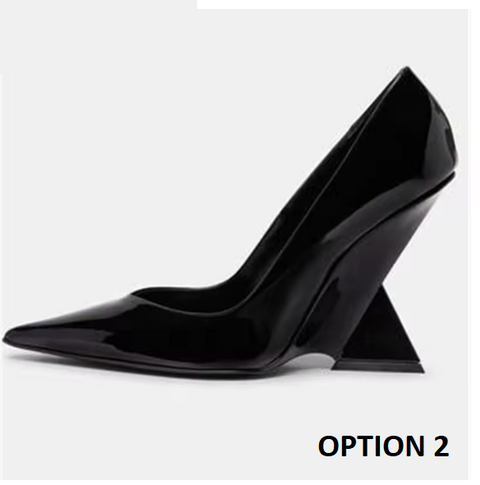New Designer Patent Pointed Toe Sling back Shallow Shoes CODE: KAR3833