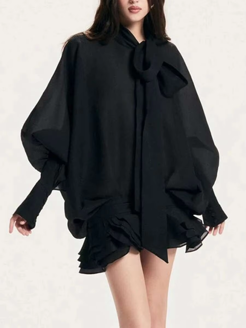 New Fashion O Neck Long Sleeve Mini Dress CODE: KAR3888