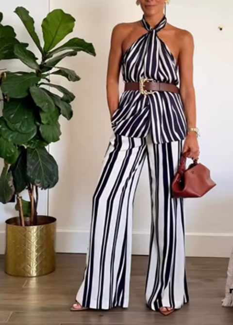 New Sexy Sleeveless Long Vest Loose Zipper Pants Set CODE: KAR3900