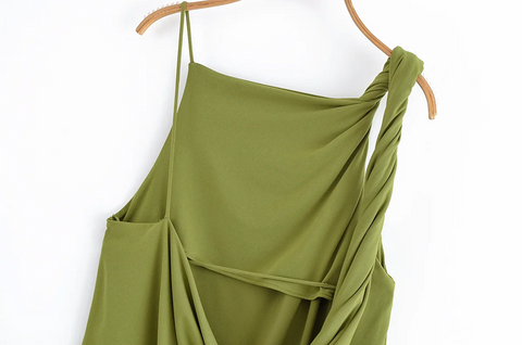 New Backless Top With Solid Wide-leg Pant Set CODE: KAR3901