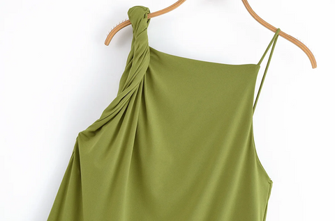New Backless Top With Solid Wide-leg Pant Set CODE: KAR3901