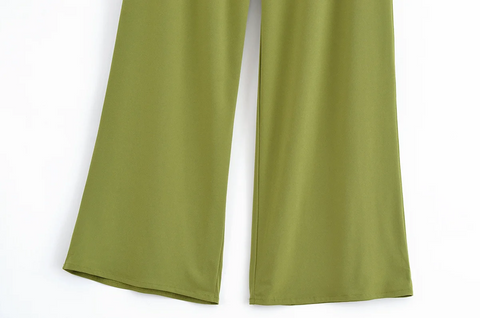 New Backless Top With Solid Wide-leg Pant Set CODE: KAR3901