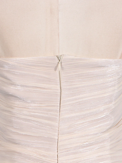 New Strapless Sleeveless Patchwork Folds Midi Dress CODE: KAR3905