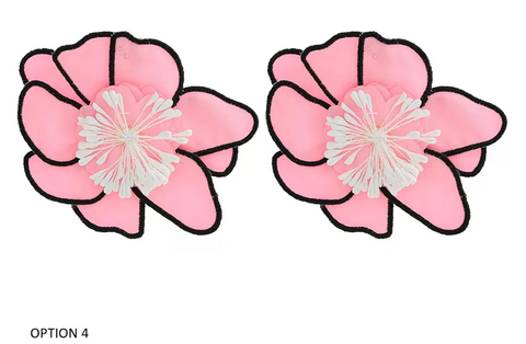 New Latest fashion Big Flower Stud Earrings CODE: KAR3906