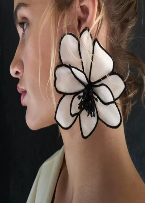 New Latest fashion Big Flower Stud Earrings CODE: KAR3906