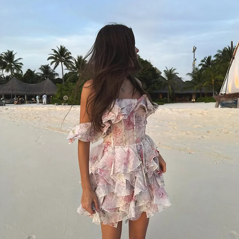 New Print Fashion High Waist Mini Party Dress CODE: KAR3907