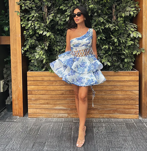 New Printng Sleeveless High Waist Mini Dress CODE: KAR3909