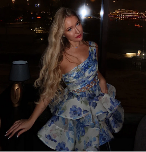 New Printng Sleeveless High Waist Mini Dress CODE: KAR3909