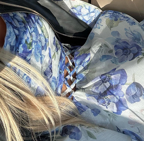 New Printng Sleeveless High Waist Mini Dress CODE: KAR3909