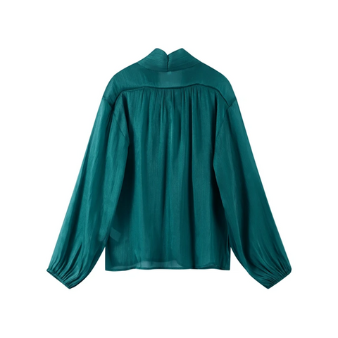 New Fancy Bow Long Sleeves Shirts With  Mini Skirt Set CODE: KAR3916