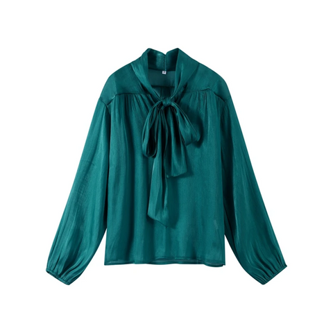 New Fancy Bow Long Sleeves Shirts With  Mini Skirt Set CODE: KAR3916