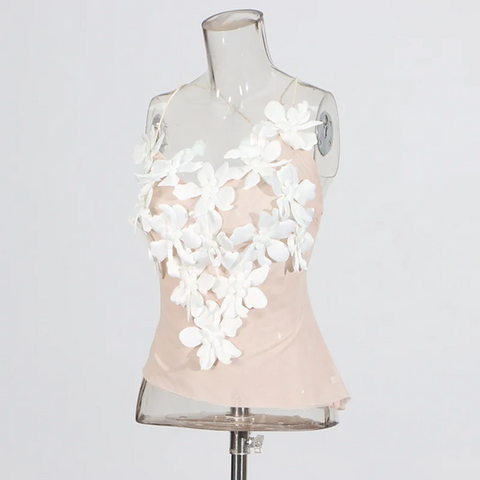 New Fancy Mesh Liner Backless Crop Top CODE: KAR3917