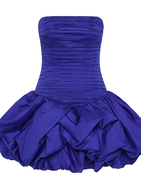 New sexy Strapless Printed Sleeveless High Waist Patchwork A-line Short Dress CODE: KAR3919