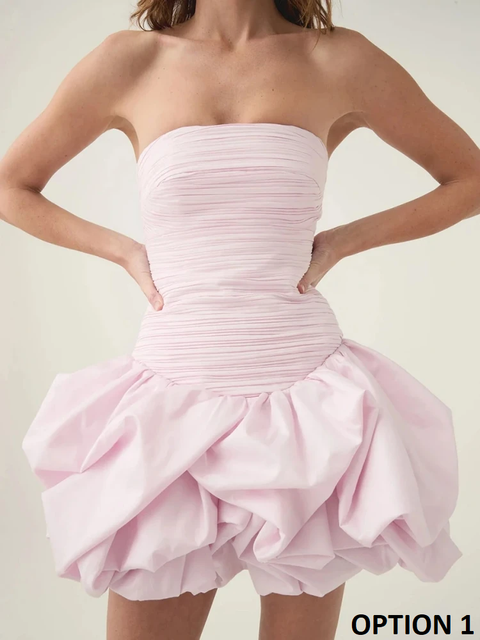 New sexy Strapless Printed Sleeveless High Waist Patchwork A-line Short Dress CODE: KAR3919