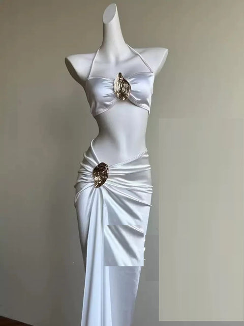 New Fashion Sexy Neckline & Elegant Long Dress Swimming Set CODE: KAR3923