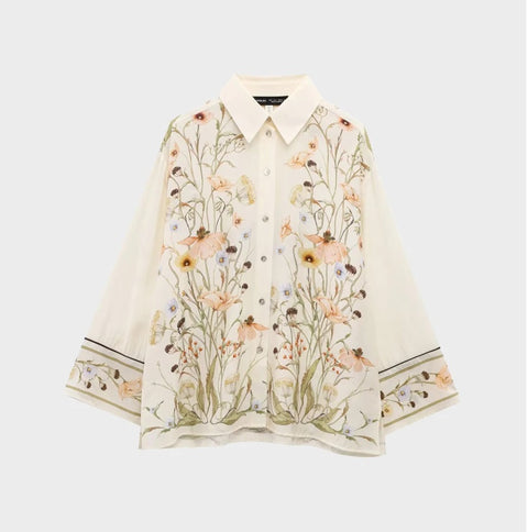 New Fashion Printed Long Sleeve Shirt with Casual Pant 2 Pieces Set CODE: KAR3926