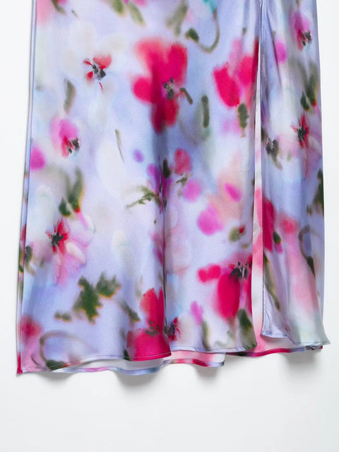 New Fashion Casual Printed Tank Top with Bowknot and Midi Pencil Skirt 2 Pieces Sets CODE: KAR3931