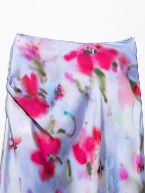 New Fashion Casual Printed Tank Top with Bowknot and Midi Pencil Skirt 2 Pieces Sets CODE: KAR3931