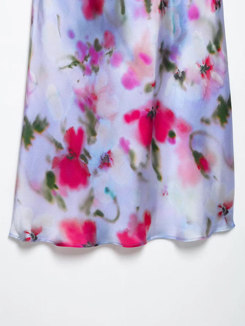 New Fashion Casual Printed Tank Top with Bowknot and Midi Pencil Skirt 2 Pieces Sets CODE: KAR3931