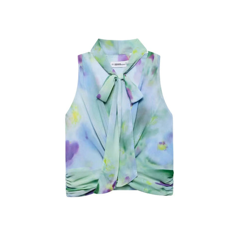 New Fashion Casual Printed Tank Top with Bowknot and Midi Pencil Skirt 2 Pieces Sets CODE: KAR3931