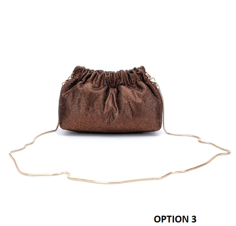 New Diamond Long Chain Crystal Shoulder Handbag CODE: KAR3837