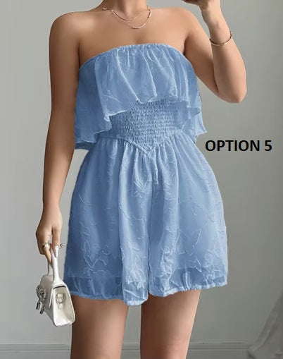 New Fashion Casual Style and Gentle Strapless Jumpsuit CODE: KAR3939