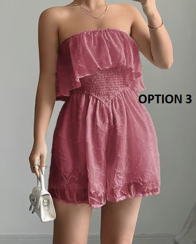 New Fashion Casual Style and Gentle Strapless Jumpsuit CODE: KAR3939