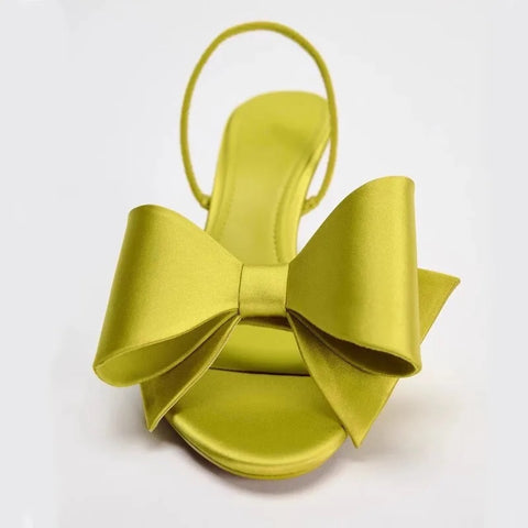 New Fashion Satin Butterfly-Knot Pointed Peep Toe High Heels Sandals CODE: KAR3942