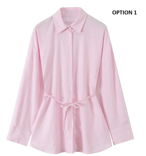 New Fashion Casual Long Sleeve Loose Button Shirt CODE: KAR3944