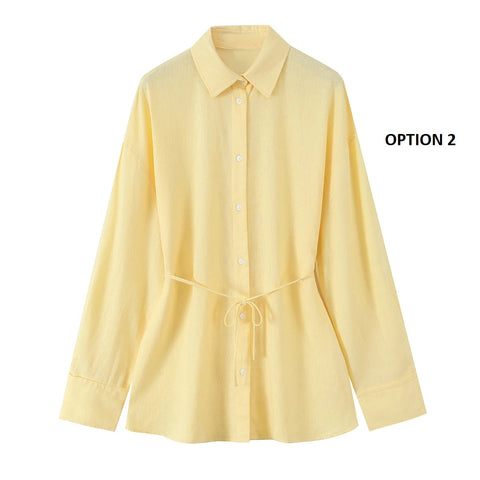 New Fashion Casual Long Sleeve Loose Button Shirt CODE: KAR3944