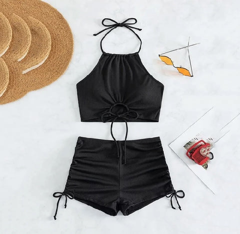 New Fashion Swimwear shorts Halter Bikini Set CODE: KAR3946