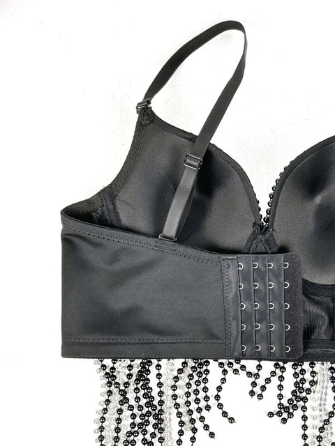 New Pearl Diamond Sexy Fishbone Bustier Outer Costume Top CODE: KAR3962