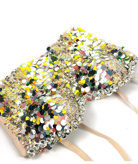 New Outer Wear Sequins Diamond Sexy Fishbone Bra Top CODE: KAR3963