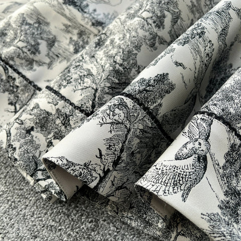 New High Waist Turn-down Collar Floral Embroidery Midi Dress CODE: KAR3968