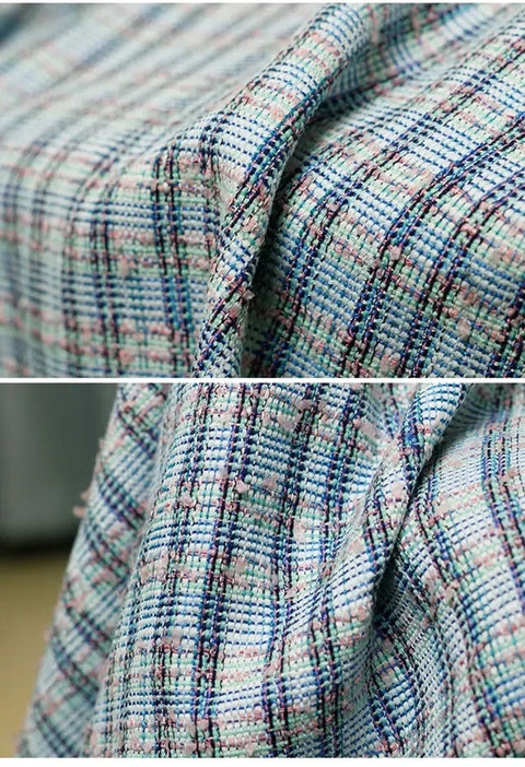 New Redraspberry Plaid Tweed Fabrics Autumn Jacket Coat CODE: KAR3971