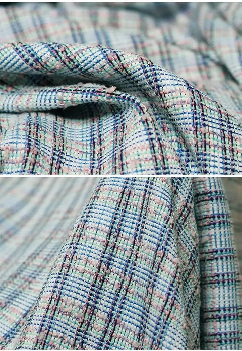 New Redraspberry Plaid Tweed Fabrics Autumn Jacket Coat CODE: KAR3971