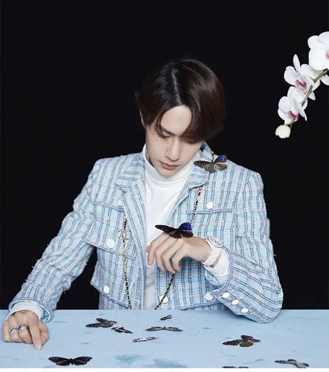 New Redraspberry Plaid Tweed Fabrics Autumn Jacket Coat CODE: KAR3971